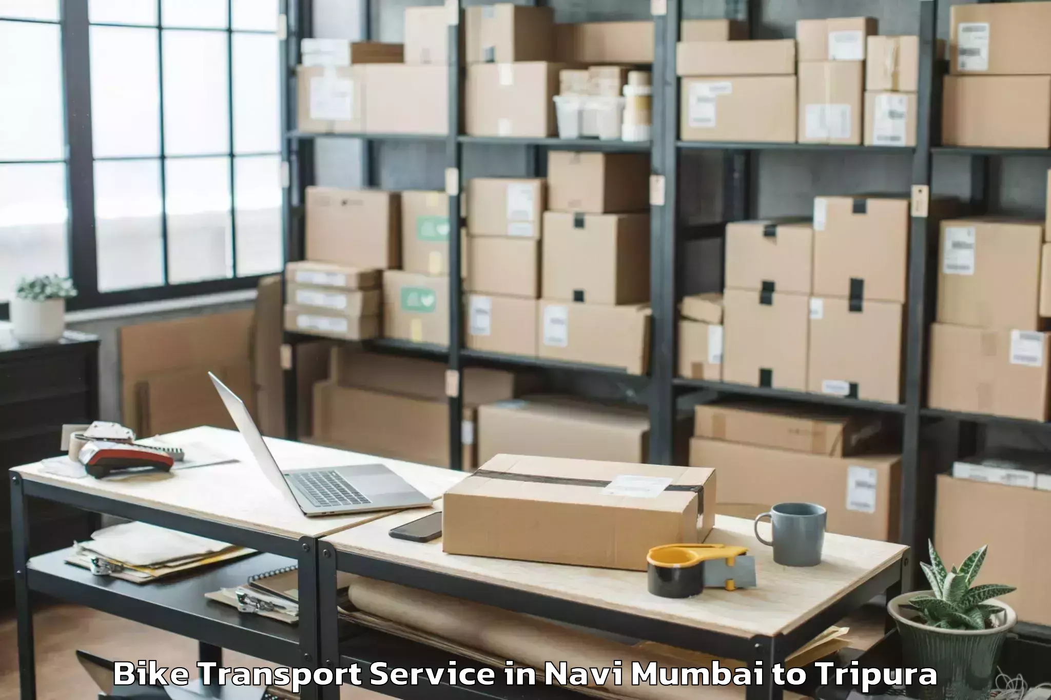 Affordable Navi Mumbai to Amarpur Gomati Bike Transport